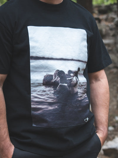 Swimming Duck Black T-Shirt